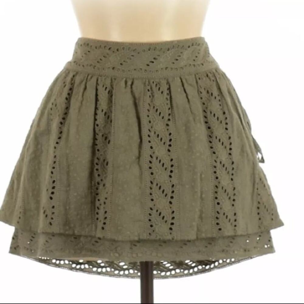 Skaist Taylor Green Eyelet and Embroidery skirt
